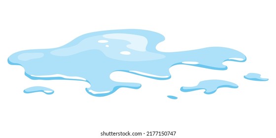 Water Spill Puddle Blue Liquid Various Stock Vector (Royalty Free ...