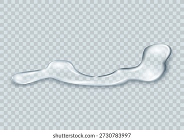 Poça de vazamento de água. Forma líquida azul em estilo cartoon plano. Elemento de design de queda de fluido limpo isolado no fundo branco