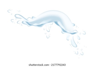 Water spill or water puddle vector illustration on white background
