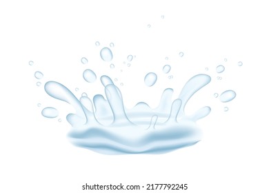 Water spill or water puddle vector illustration on white background