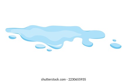 Water spill or water puddle vector illustration isolated on white background