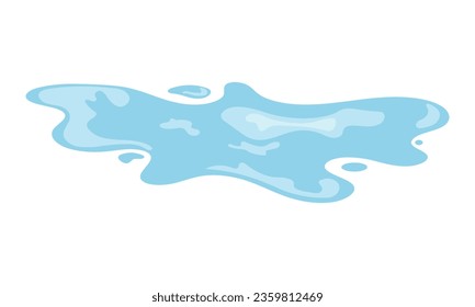 Water spill or puddle vector illustration on white background