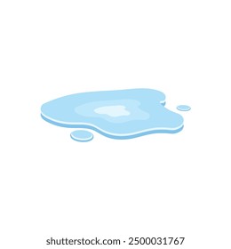 Water spill vector illustration isolated on white background