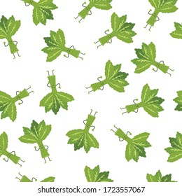 Water Spinach Vegetable Seamless Pattern would be perfect for fabric, textile, gift wrap, wallpaper, surface designer, background, backdrop, and ornament.