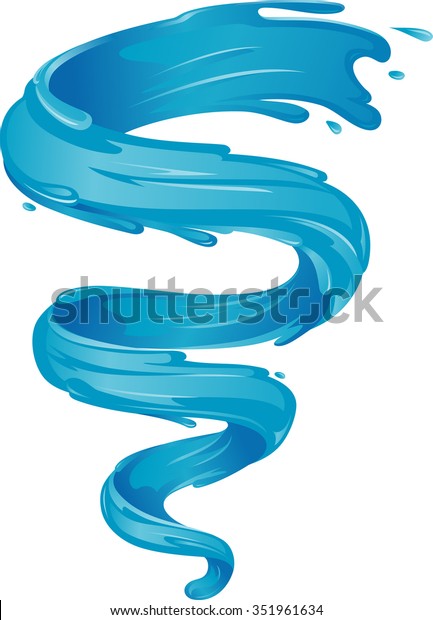 Water Spiral Form Dynamic Swirling Water Stock Vector (Royalty Free ...