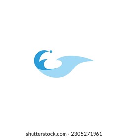 water splash 3d colorful logo vector 