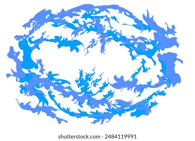 water splash abstract icon without background