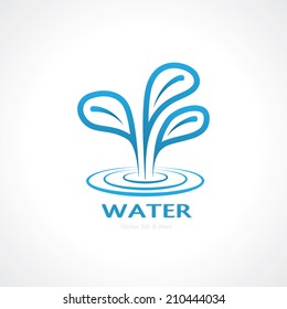 water splash abstract symbol. vector eps10