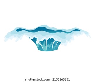 Animación con salpicaduras de agua. Efecto especial del agua de goteo. Hoja de fax. Se produce una explosión de agua transparente para la animación flash en juegos y video. Marco de la caricatura