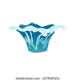 Water splash animation. Dripping water special effect. Fx sheet. Clear water drop burst for flash animation in games and video. Cartoon frame