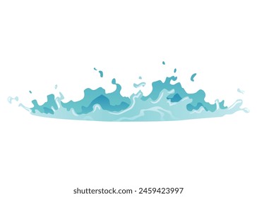 Water splash animation. Dripping water special effect. Fx sheet. Clear water drop burst for flash animation in games and video. Cartoon frame