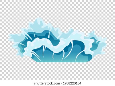 Water splash animation. Shock waves on transparent background. Spray motion, spatter blast, drip. Clear water frames for flash animation in games, video and cartoon