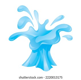 Water Splash Art, Vector Illustration Linear Gradients