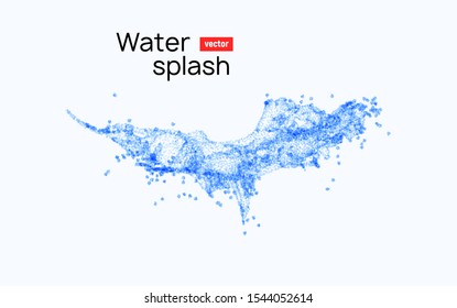 Water splash background on dark. Wave texture water isolated clear liquid drop background.