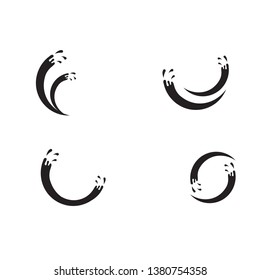 water splash black template vector logo