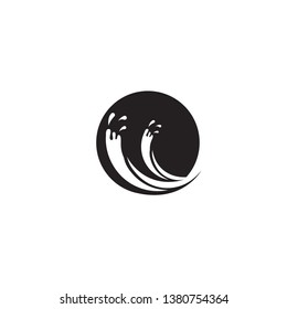 water splash black template vector logo