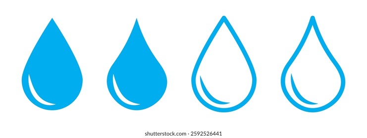 Water Splash, Blue water splash or drops isolated on cream background, rain splash, rain drop, water drop.Water drop icon. Blue raindrop and droplet logo. Graphic drip and oil splash.
