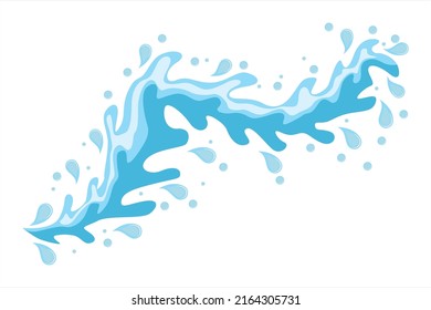 Water splash. Blue water spray vector illustration