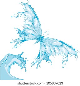 Water splash butterfly