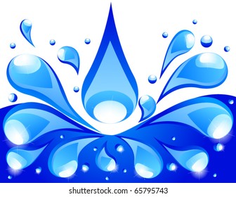 Water splash card