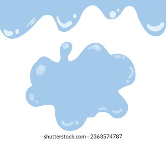 Caricatura de salpicadura de agua vector de icono plano.