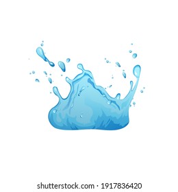 Dibujo vectorial de dibujos animados de salpicadura de agua. 