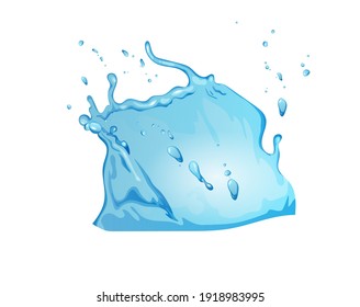 Water splash cartoon vector illustration. 