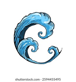 Water splash circle vector illustration