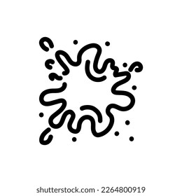 Water splash color line icon.  Liquid flow. Natural resource