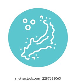 Water splash color line icon.  Liquid flow. Natural resource