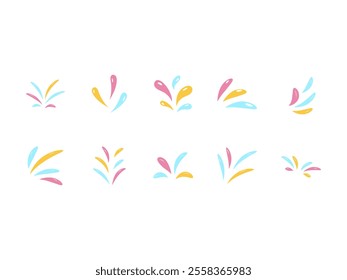 Water Splash Design Element Set