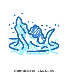 water splash doodle icon sketch vector. water splash sign. isolated symbol illustration