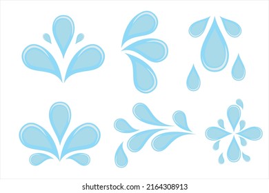 Water splash. Douche. Splash of clear blue water vector illustration