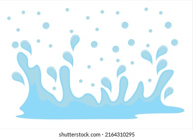 Water splash. Douche. Splash of clear blue water vector illustration