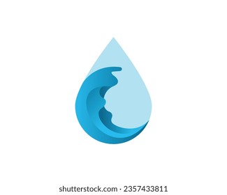 Water Splash Drop Logo Design