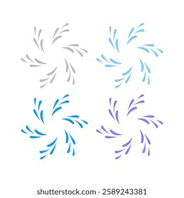 Water Splash Water Drops Circle Sign Symbol Logo Vector