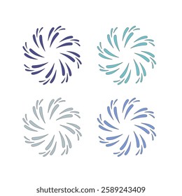 Water Splash Water Drops Circle Sign Symbol Logo Vector