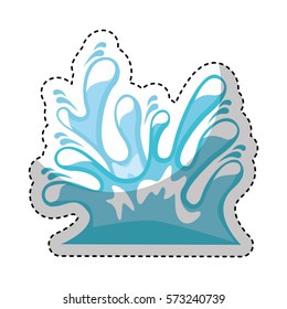 water splash drops icon vector illustration design