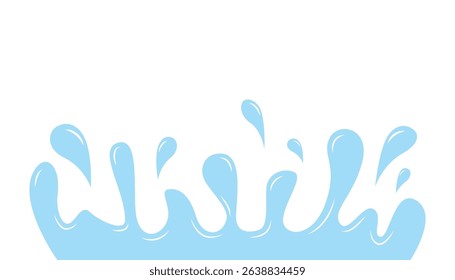 Water splash. water drops and wave splash. water drops shaped. liquid burst splashes