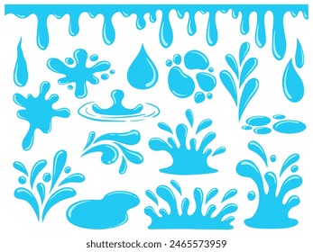 Water Splash Element Background Illustration