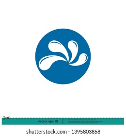 Water Splash Element Logo Icon - Vector 