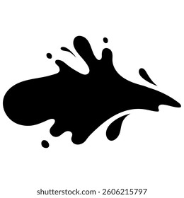 water splash flat side splash handrawn solid style illustration