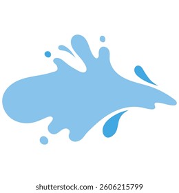 water splash flat side splash handrawn flat style illustration
