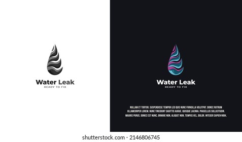 Wassersplash und abstraktes Logo-Design mit Blumen