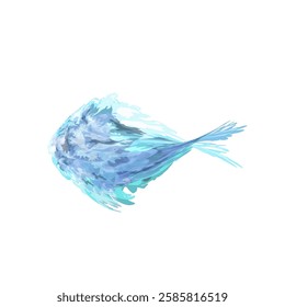 water splash forming a fish without background