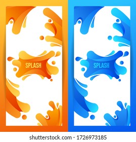 Water Splash From Fresh Juice Abstract Background, Poster And Flayer Modern Design Graphic Resource