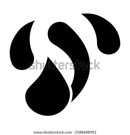 Water Splash Glyph Icon Design For Personal And Commercial Use