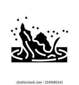 vector de icono de salpicadura de agua. signo de salpicadura de agua. símbolo de contorno aislado ilustración negra