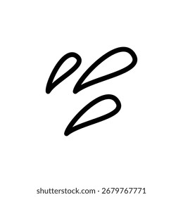water splash hand drawn element