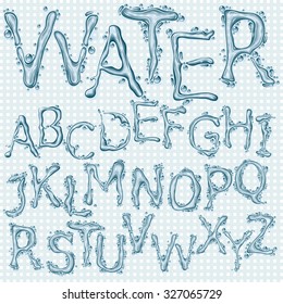 Water splash headline letters 